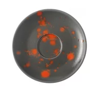 Talerze - Fine Dine SPODEK BLOOM 16 cm DO FILIŻANKI DO CAPPUCCINO PORCELANA EARTH COLOURS CZARNY - miniaturka - grafika 1