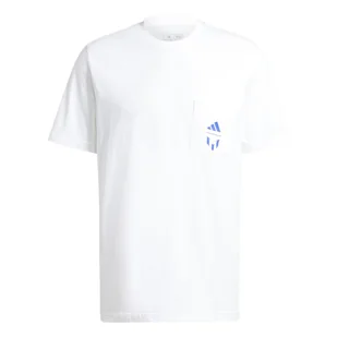 Męska Koszulka ADIDAS MESSI ICON G T IW0194 – Biały - Koszulki sportowe męskie - miniaturka - grafika 1