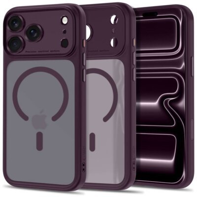 Etui TECH-PROTECT MagPeak MagSafe CC do Apple iPhone 17 Pro/18 Pro Ciemna wiśnia matowy