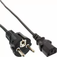 Kable komputerowe i do monitorów - InLine Kabel zasilający Kabel Zasilający Typ F German prosty 3 Pin IEC C13 czarny 5m 16651C - miniaturka - grafika 1