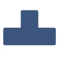 Szkolne artykuły papiernicze - Djois x Tarifold Samoprzylepne litery 't' 150x50mm, wodoodporne, x 10szt, niebieskie - miniaturka - grafika 1