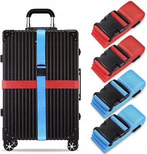 4x PAS BAGAŻOWY DO WALIZEK ZABEZPIECZAJĄCY SPINAJĄCY BAGAŻ WYTRZYMAŁY PASY - Akcesoria podróżnicze - miniaturka - grafika 1