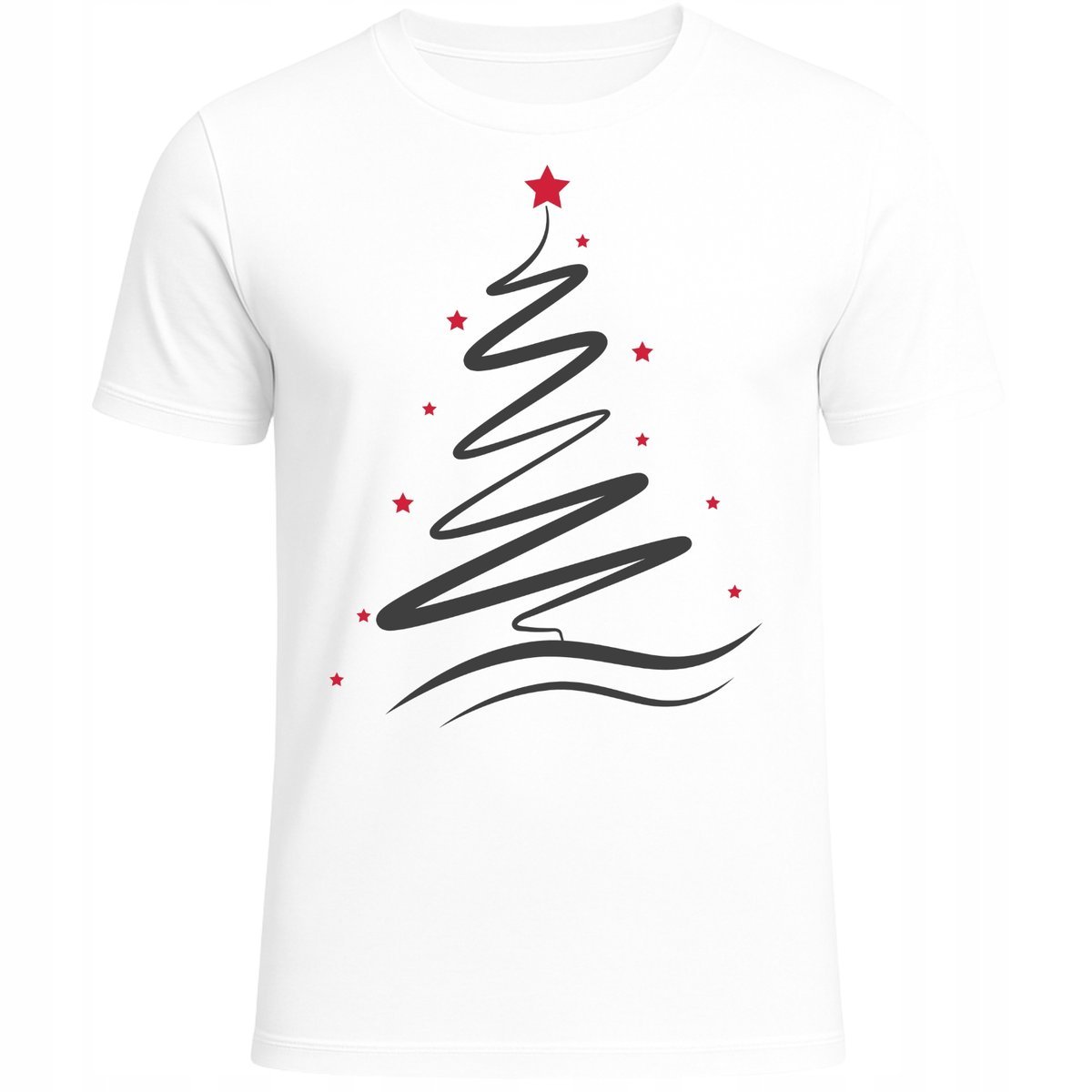 KOSZULKA ŚWIĄTECZNA MINIMALISTYCZNA Z CHOINKĄ ELEGANCKA STYLOWA PREZENT 3XL