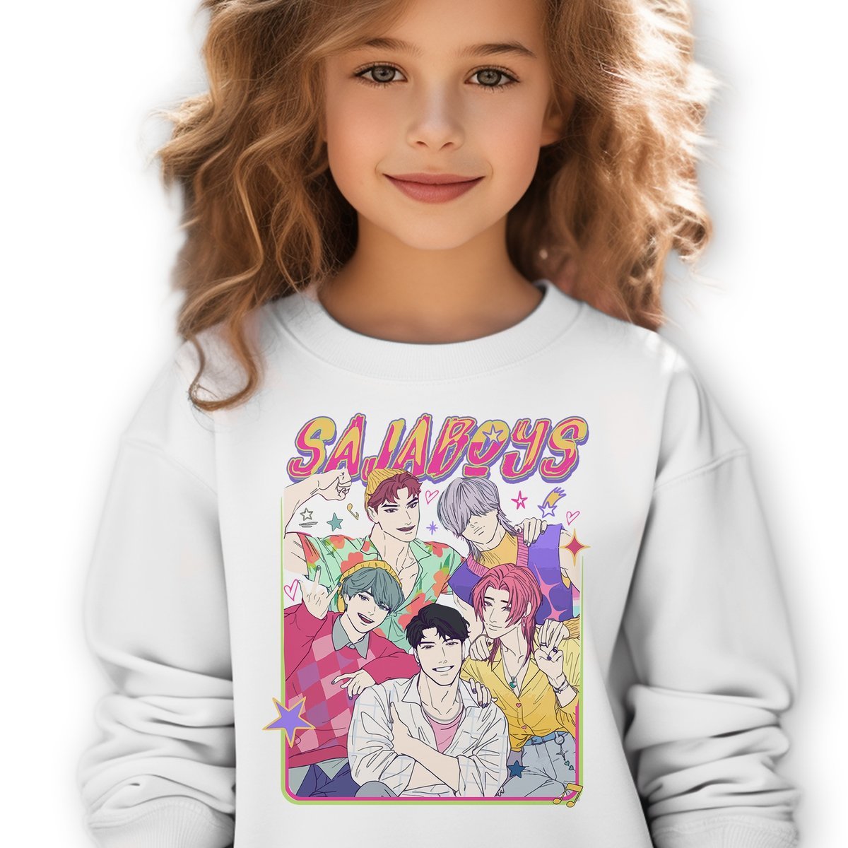 Bluza Dziecięca Biała GIRL DINNER Do Przedszkola K-pop Muzyka Wz - 104 cm