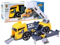 Tory, garaże, parkingi - Transporter ciężarówka auto 2w1 parking laweta KX6035 - miniaturka - grafika 1
