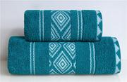 Ręczniki - Ręcznik Azteka 70x130 Szmaragd Greno - miniaturka - grafika 1