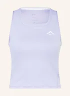 Bluzki damskie - Nike Top Do Biegania Trail Dri-Fit lila - miniaturka - grafika 1
