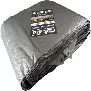 Plandeka ochronna 12x18 m 120 g/m2 srebrna 5902335201587 - Folie budowlane - miniaturka - grafika 1