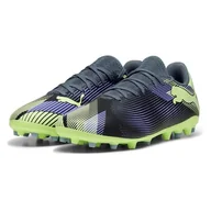 Piłka nożna - PUMA Unisex's Future 7 Play Mg buty piłkarskie, Szare niebo Elektro Purple Fizzy Apple PUMA White, 40.5 EU - miniaturka - grafika 1