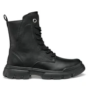 Buty dla dziewczynek - Kozaki Geox J Junette J56HVB 000BC C9999 D Czarny - miniaturka - grafika 1