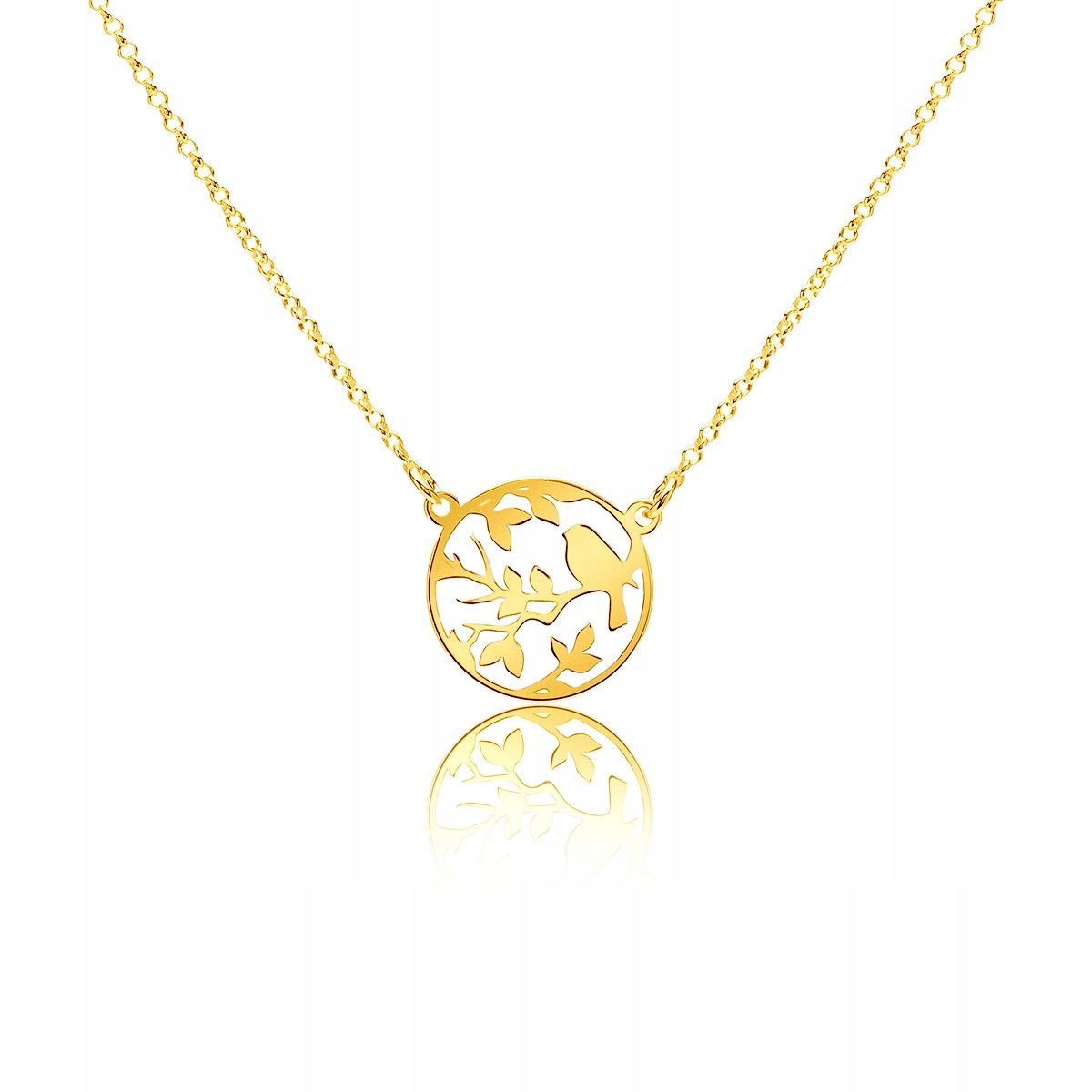 Naszyjnik Celebrytka Kółeczko srebrny pozłacany