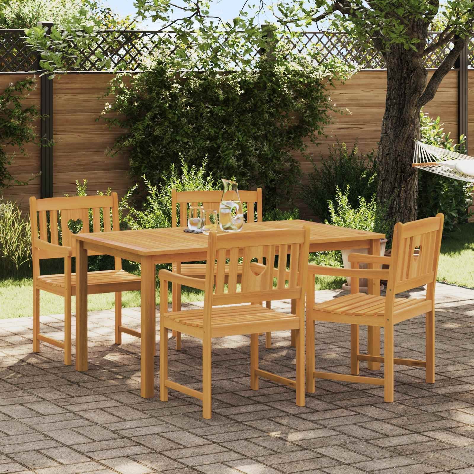 vidaXL Ławka ogrodowa 4 pcs naturalny 56 x 55,5 x 90 cm