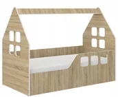 Łóżka dla dzieci i młodzieży - Łóżko dziecięce Domek SONOMA160x80 materac pokrowiec - miniaturka - grafika 1