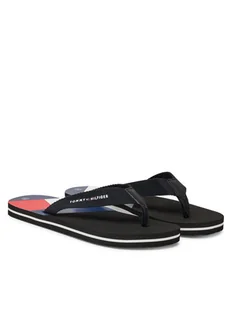 Tommy Hilfiger Japonki T3X8-33908-0058 S Czarny - Buty dla chłopców - miniaturka - grafika 1