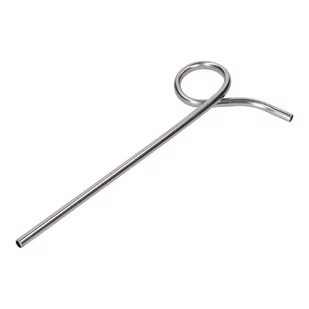 Słomka z pętelką wielorazowa stal nierdzewna srebrna - Syropy i koncentraty owocowe - miniaturka - grafika 1