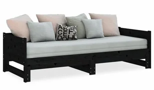 Czarne łóżko rozsuwane sosnowe 2x(90x200) cm - Eluwin 4X - Łóżka dla dzieci i młodzieży - miniaturka - grafika 1