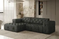 Narożniki - Sofa w kształcie L LUX narożnik, tkanina Whisper, wiele kolorów Grafitowy Lewostronny - miniaturka - grafika 1