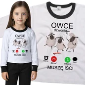 Piżamy dla dziewczynek - Piżama dziecięca Muszę Iść Owce Dzwonią 98/104 - VoloDonum - miniaturka - grafika 1