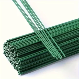 TEMU 50 szt. Wytrzymałe Zielone Sztyfty do Kwiatów z Metalowym Wkładem - Elastyczne, 20 cm/8 cali dla Rzeczywistych i Sztucznych Kwiatów, Dekoracje - Rękodzieło - miniaturka - grafika 1