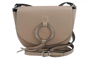 Barberini's - damskie skórzane - listonoszki - Różowa pudrowa - Torebki damskie - miniaturka - grafika 1