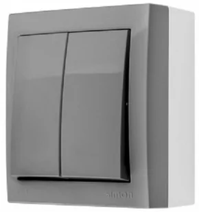 Simon Simon Aquaclick Łącznik świecznikowy z podświetleniem, 10 AX, 250 V szary ACW5L/16 ACW5L/16 - Wyłączniki światła i elektryczne - miniaturka - grafika 1