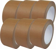 Przybory szkolne - Taśma papierowa Kraft 50/50 samoprzylepna brązowa Solvent - miniaturka - grafika 1