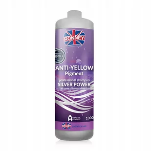 Yellow Ronney ANTI  shampoo SILVER POWER Szampon do włosów eliminujący żółte tony 1000ml - Szampony do włosów - miniaturka - grafika 1