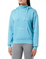 Bluzy damskie - Champion Damska bluza z kapturem American Classics Boxy, turkusowy, XS - miniaturka - grafika 1