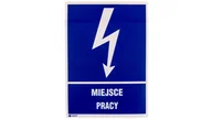 Pozostałe akcesoria sieciowe - Tabliczka ostrzegawcza /MIEJSCE PRACY 148X210/ 5EIA/Q4/F - miniaturka - grafika 1