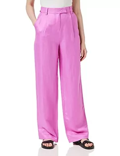 Spodnie damskie - Minus Damskie spodnie lniane Auguste 2, super różowe, 12, Super różowy, 38 - grafika 1
