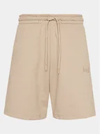 Spodenki męskie - Alpha Industries Szorty sportowe Essentials 146363 Beżowy Regular Fit - miniaturka - grafika 1