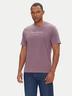 Koszulki męskie - Pepe Jeans T-Shirt Eggo N PM508208 Fioletowy Regular Fit - miniaturka - grafika 1