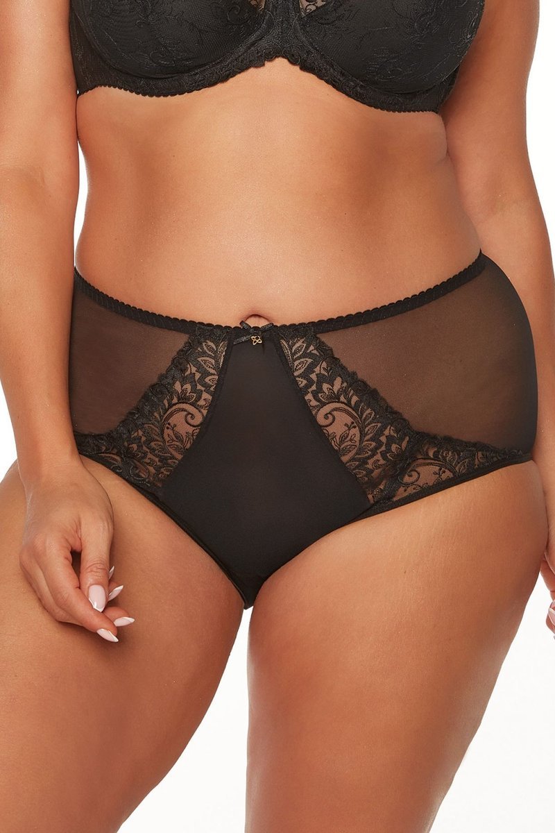 Bella Misteria Figi Subtelna pokusa 32 Tiulowe z wysokim stanem Czarny XL