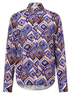 Bluzki damskie - Marie Lund Bluzka damska Kobiety wiskoza wielokolorowy|niebieski wzorzysty, 34 - miniaturka - grafika 1