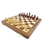 Dekoracje domu - Klasyczne drewniane szachy magnetyczne - 40x40cm - G114 - miniaturka - grafika 1
