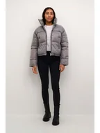 Kurtki damskie - Kaffe Kurtka pikowana w kolorze jasnoszarym - miniaturka - grafika 1