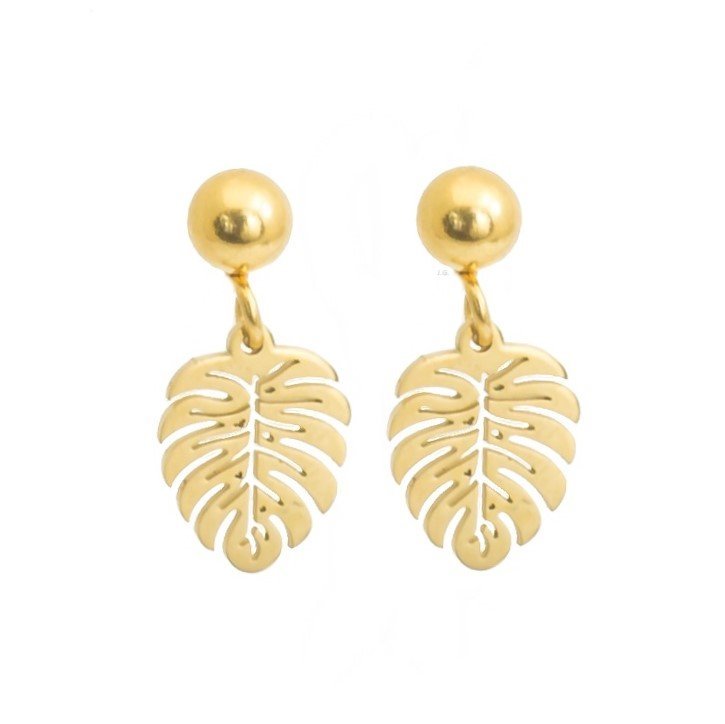 Kolczyki monstera mini stal chirurgiczna pozłacana / JG. Projekt