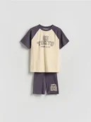 Bluzy dla dziewczynek - Reserved - Sportowy komplet z nadrukiem - wielobarwny - miniaturka - grafika 1