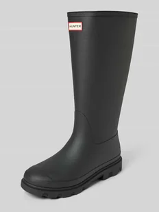 Kozaki z detalem z logo - Kalosze damskie - miniaturka - grafika 1