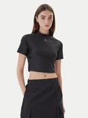 Koszulki i topy damskie - adidas T-Shirt Teamgeist adicolor Baby JZ8278 Czarny Slim Fit - miniaturka - grafika 1