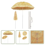 Parasole ogrodowe - The Living Store Parasol plażowy w stylu hawajskim - naturalny - 180 cm - Parasol Ogrodowy - miniaturka - grafika 1
