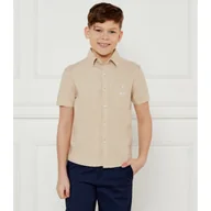 Bluzki dla chłopców - BOSS Kidswear Lniana koszula Regular Fit - miniaturka - grafika 1