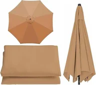 Parasole ogrodowe - Poszycie wymienne materiał parasola ogrodowego 8 ramion 300cm - khaki - miniaturka - grafika 1