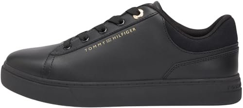 Tommy Hilfiger Damskie trampki na co dzień Cupsole FW0FW09020 Low Top, czarne (czarne), 38, Czarny, 38 EU