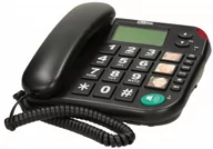 Telefony stacjonarne - Telefon Stacjonarny Maxcom KXT480 przewodowy Czarny - miniaturka - grafika 1