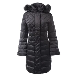Damski Płaszcz pikowany zimowy GUESS LOLIE DOWN JACKET W2BL61WEX52-JBLK – Czarny - Płaszcze damskie - miniaturka - grafika 1