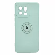 Etui i futerały do telefonów - Bizon Etui Case Silicone Ring Sq do Xiaomi 13, turkusowe - miniaturka - grafika 1