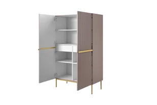 Kredens Nicole - antyczny róż MDF / złote nóżki - Kredensy - miniaturka - grafika 4