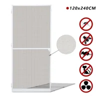 Moskitiery - Drzwi moskitiery VINGO, drzwi moskitiery 120x240CM wodoodporna aluminiowa rama moskitiera z włókna szklanego do okien balkonowych w salonie - miniaturka - grafika 1