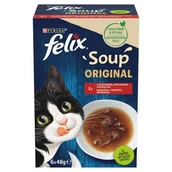 Mokra karma dla kotów - Felix Soup Original Uzupełniająca karma dla kota zestaw zup 6 x 48 g - miniaturka - grafika 1